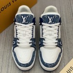 Louis Vuitton Trainer Sneaker 1A9JGT Blue Denim