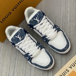 Louis Vuitton Trainer Sneaker 1A9JGT Blue Denim