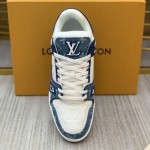 Louis Vuitton Trainer Sneaker 1A9JGT Blue Denim