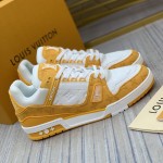 Louis Vuitton Trainer Sneaker 1A9JHD Yellow Denim