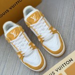 Louis Vuitton Trainer Sneaker 1A9JHD Yellow Denim