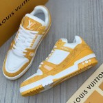 Louis Vuitton Trainer Sneaker 1A9JHD Yellow Denim