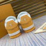 Louis Vuitton Trainer Sneaker 1A9JHD Yellow Denim