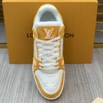 Louis Vuitton Trainer Sneaker 1A9JHD Yellow Denim