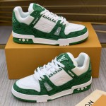 Louis Vuitton Trainer Sneaker 1A9JHX Green Denim