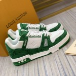 Louis Vuitton Trainer Sneaker 1A9JHX Green Denim