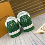 Louis Vuitton Trainer Sneaker 1A9JHX Green Denim