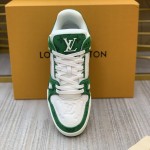 Louis Vuitton Trainer Sneaker 1A9JHX Green Denim