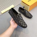 LV Damier Graphite Hockenheim Moccasin Loafers