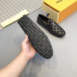 LV Damier Graphite Hockenheim Moccasin Loafers