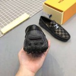 LV Damier Graphite Hockenheim Moccasin Loafers