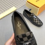 LV Damier Graphite Hockenheim Moccasin Loafers