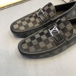 LV Damier Graphite Hockenheim Moccasin Loafers