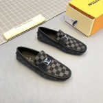 LV Damier Graphite Hockenheim Moccasin Loafers