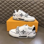 LV Monogram Flowers Trainer Sneaker Black