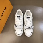 LV Monogram Flowers Trainer Sneaker Black