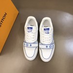 LV Monogram Flowers Trainer Sneaker Blue