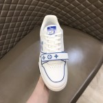 LV Monogram Flowers Trainer Sneaker Blue