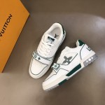 LV Monogram Flowers Trainer Sneaker Green