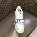 LV Monogram Flowers Trainer Sneaker Green