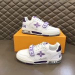 LV Monogram Flowers Trainer Sneaker Purple