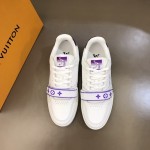 LV Monogram Flowers Trainer Sneaker Purple