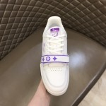 LV Monogram Flowers Trainer Sneaker Purple