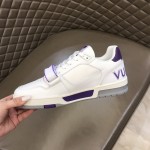 LV Monogram Flowers Trainer Sneaker Purple