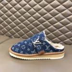 LV Monogram Denim Cosy Mule Fur 1A81G9