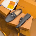 Louis Vuitton Monte Carlo Moccasin Loafers Grey