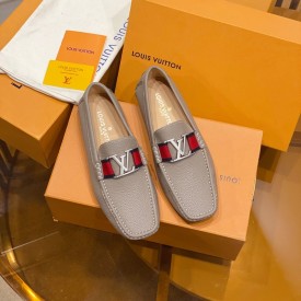 Louis Vuitton Monte Carlo Moccasin Loafers Light Grey