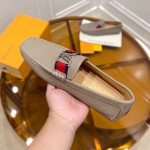 Louis Vuitton Monte Carlo Moccasin Loafers Light Grey