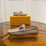 Louis Vuitton Monte Carlo Moccasin Loafers Light Grey