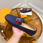 Louis Vuitton Monte Carlo Moccasin Loafers Blue / Red