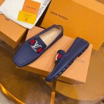 Louis Vuitton Monte Carlo Moccasin Loafers Blue / Red