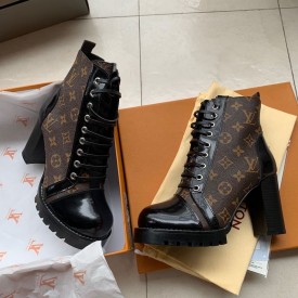 Replica LV monogram boot heel