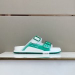 Louis Vuitton LV Trainer Mules Green