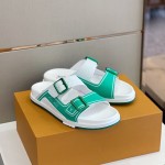 Louis Vuitton LV Trainer Mules Green