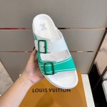 Louis Vuitton LV Trainer Mules Green