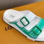 Louis Vuitton LV Trainer Mules Green