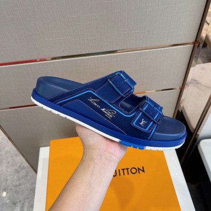 Louis Vuitton LV Trainer Mules Blue