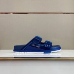 Louis Vuitton LV Trainer Mules Blue