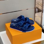 Louis Vuitton LV Trainer Mules Blue