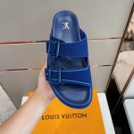 Louis Vuitton LV Trainer Mules Blue