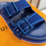 Louis Vuitton LV Trainer Mules Blue