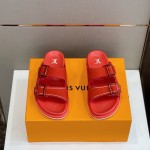 Louis Vuitton LV Trainer Mules Red