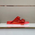 Louis Vuitton LV Trainer Mules Red