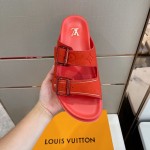 Louis Vuitton LV Trainer Mules Red