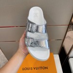 Louis Vuitton LV Trainer Mules Silver