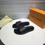 LV Monogram Rubber Waterfront Mule Sandals